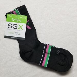 Sock Guy Womens 6-10 SGX Pink Cancer Awareness Compression Comfort Made In USA